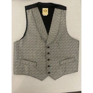 WAH MAKER Frontier Clothing Western Gentleman's Vest Silver Men's Medium USA